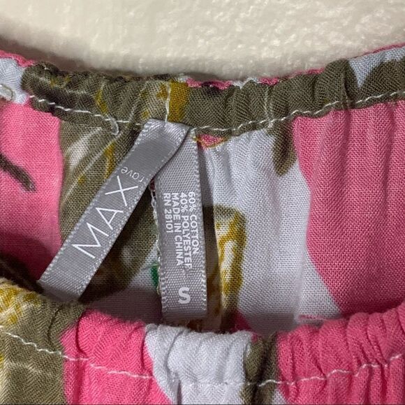 MAX RAVE Vintage Pink Floral Tank Top Small - Picture 3 of 8
